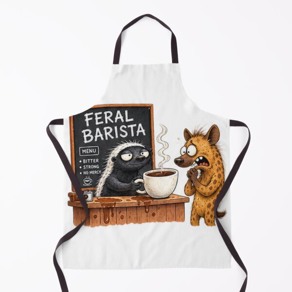Item preview, Feral Barista Honey Badger Coffee designed and sold by paintingnou.