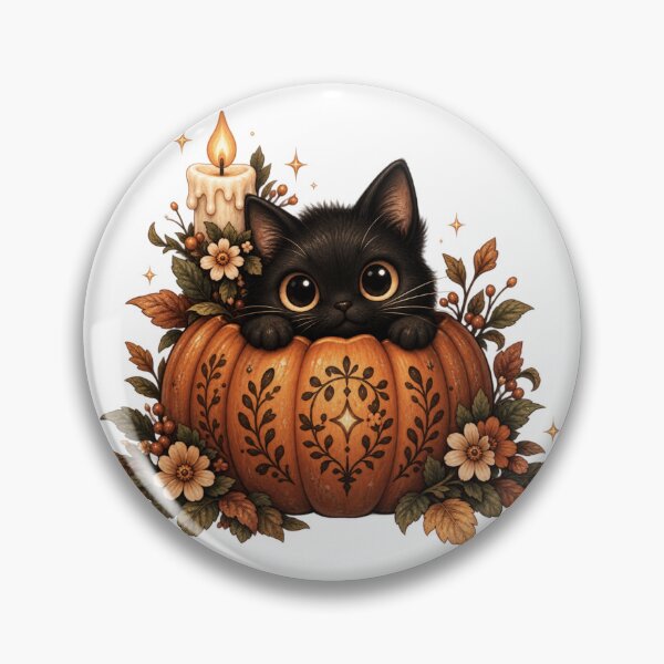 Item preview, Black Cat Pumpkin Autumn Magic designed and sold by DustyCuriositie.