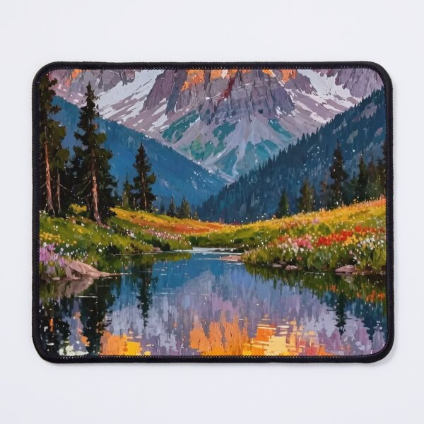 Item preview, Where The Wildflowers Meet The Mountains Gustav Klimt Flower Garden Nature Painting Landscape Scenery Digital Illustration designed and sold by Matt_Smith.