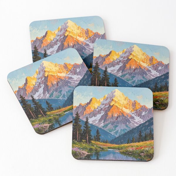 Item preview, Where The Wildflowers Meet The Mountains Gustav Klimt Flower Garden Nature Painting Landscape Scenery Digital Illustration designed and sold by Matt_Smith.