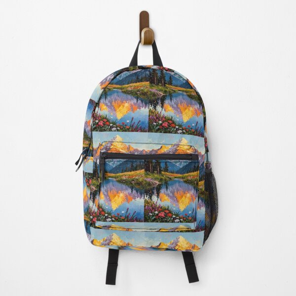 Item preview, Where The Wildflowers Meet The Mountains Gustav Klimt Flower Garden Nature Painting Landscape Scenery Digital Illustration designed and sold by Matt_Smith.