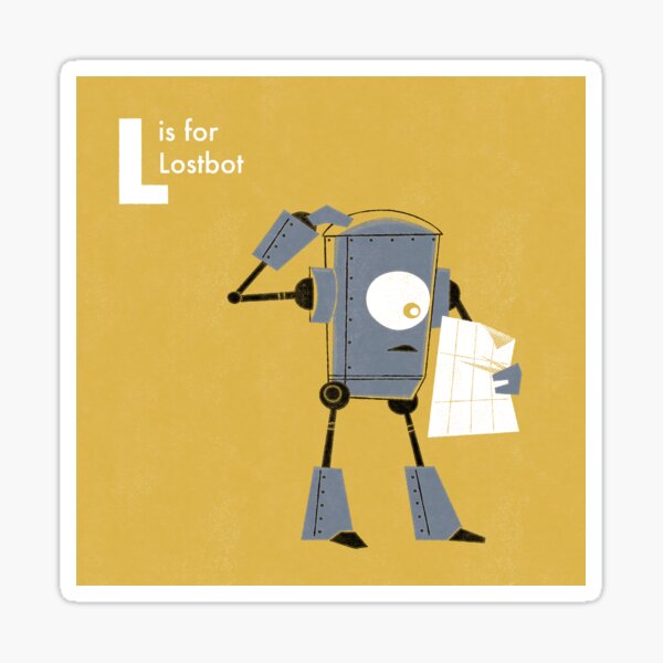L is for Lostbot Sticker