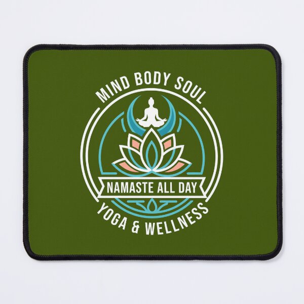 Item preview, Mind Body Soul - Yoga & Wellness Lotus Emblem Graphic designed and sold by MyHappyArtShop.