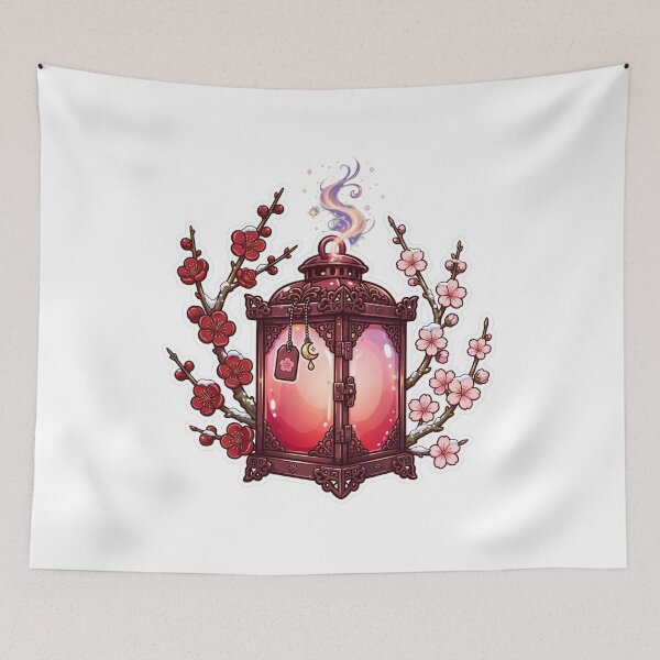 Item preview, Sakura Plum Blossom Lantern designed and sold by LunaGlow Studio.