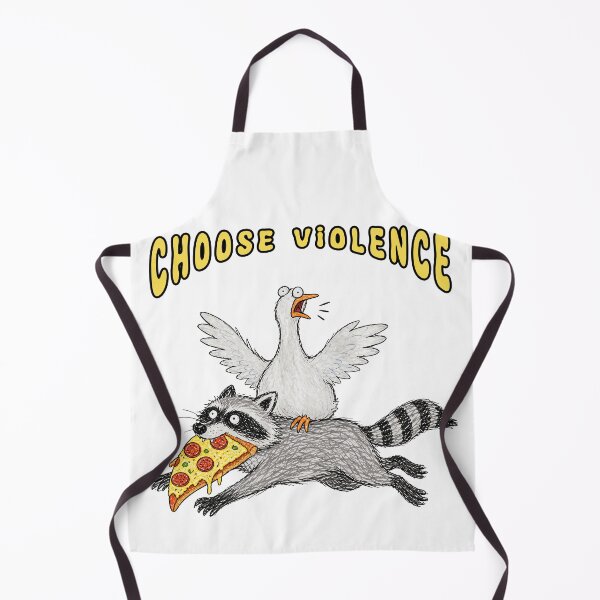 Item preview, Funny goose Choose Violence Pizza Raccoon designed and sold by TeeARTHY.