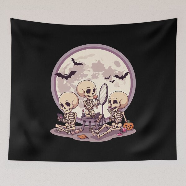 Item preview, Girly Skeletons Makeup Party Halloween Gift designed and sold by Say It With Ink.