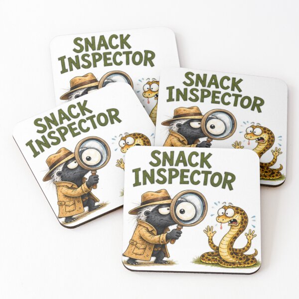 Item preview, Snack Inspector Honey Badger Detective And Snake designed and sold by paintingnou.