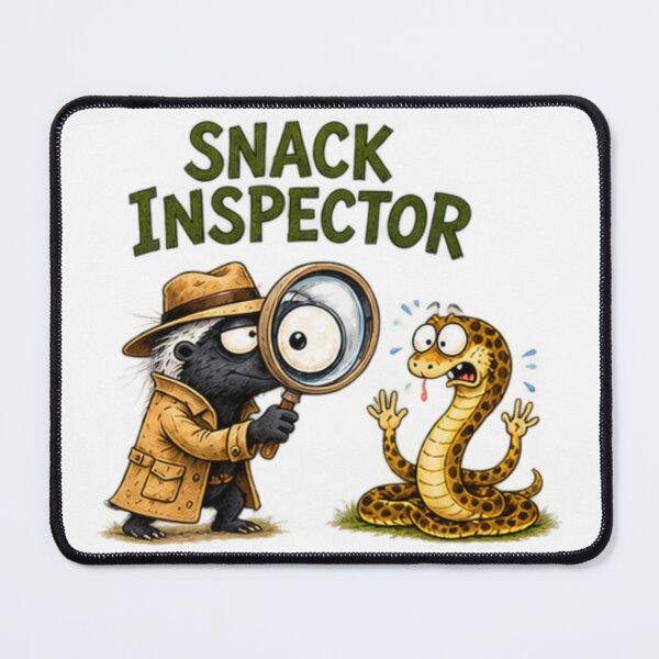 Item preview, Snack Inspector Honey Badger Detective And Snake designed and sold by paintingnou.