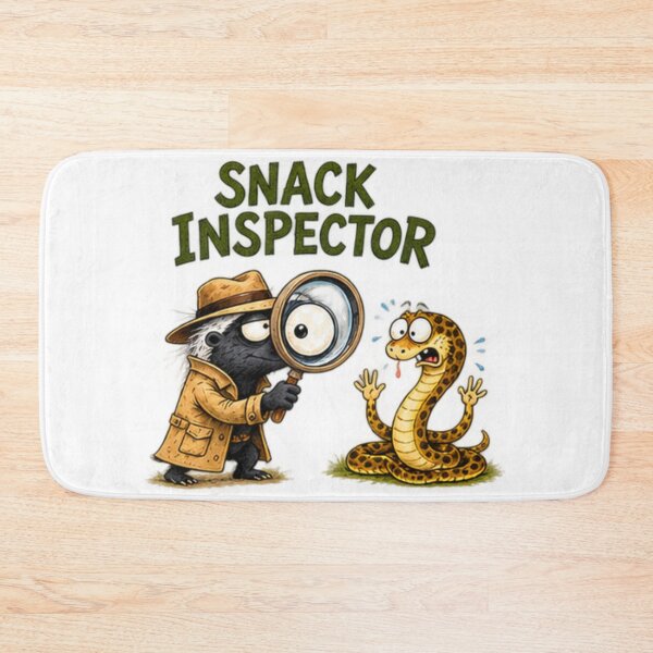 Item preview, Snack Inspector Honey Badger Detective And Snake designed and sold by paintingnou.