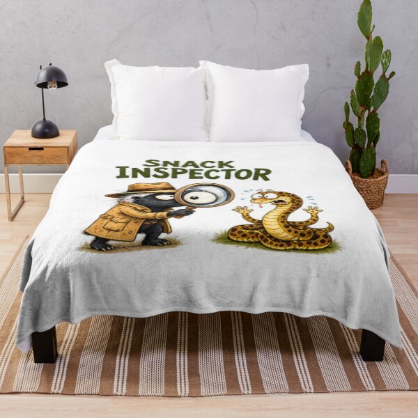 Item preview, Snack Inspector Honey Badger Detective And Snake designed and sold by paintingnou.