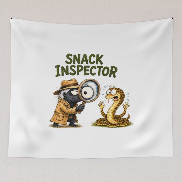 Item preview, Snack Inspector Honey Badger Detective And Snake designed and sold by paintingnou.