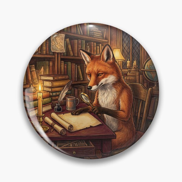 Item preview, Scholarly Fox at Writing Desk - Dark Academia Storybook Notebook designed and sold by MissoStudio.