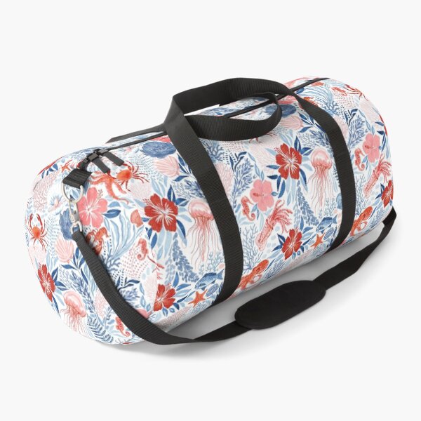 Item preview, Rock Pool Botanical - Red and Navy  designed and sold by TigaTiga.