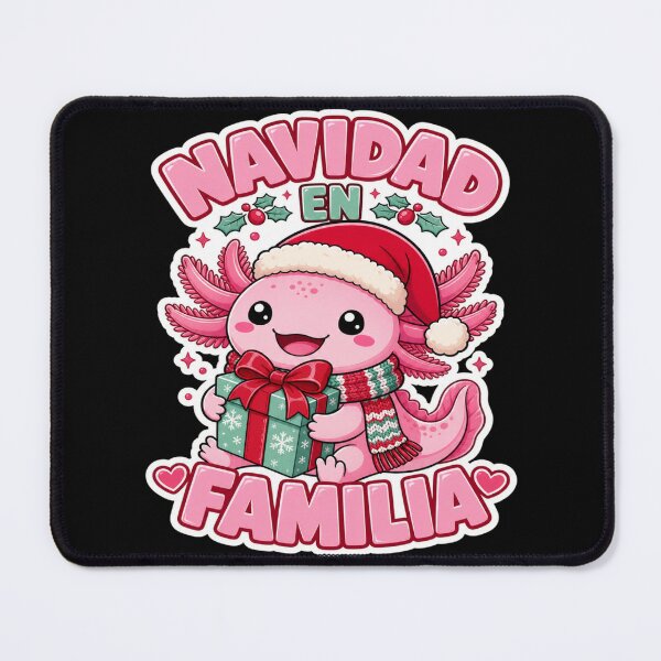 Item preview, Navidad En Familia Cute Axolotl Spanish Christmas designed and sold by Design Vibras.