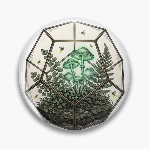 Item preview, Enchanted Glowing Mushroom Geometric Terrarium designed and sold by RoyalDeluxGo.