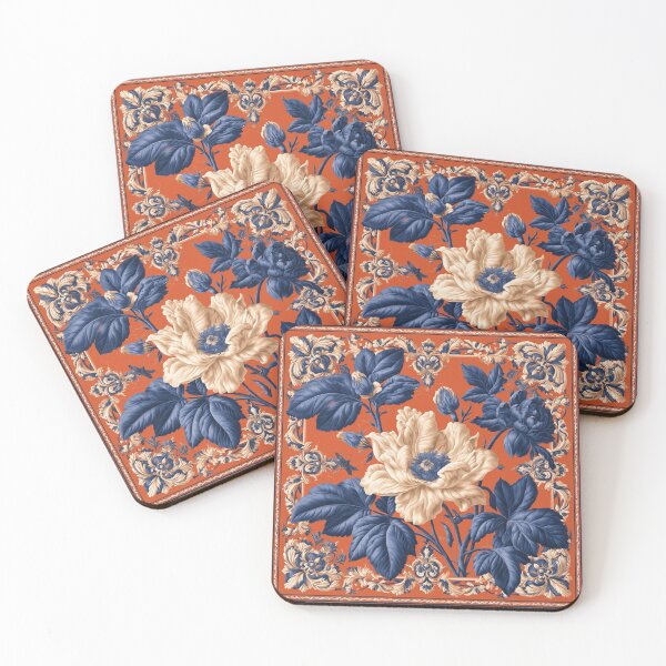 Item preview, Midnight Peony in Burnt Sienna designed and sold by Neural Artifex.