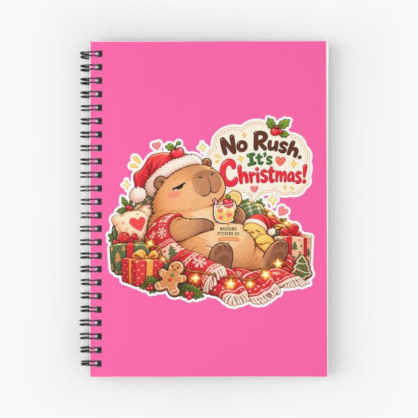 Item preview, NO RUSH. IT'S CHRISTMAS! 2026 BY NAGGINGSTICKERSCO. NAGGING CAPYBARA'S A VERY NAGGING CHRISTMAS! COLLECTION | ELECTRIC PINK Edition | No.01 designed and sold by LaMaisonOfMY.