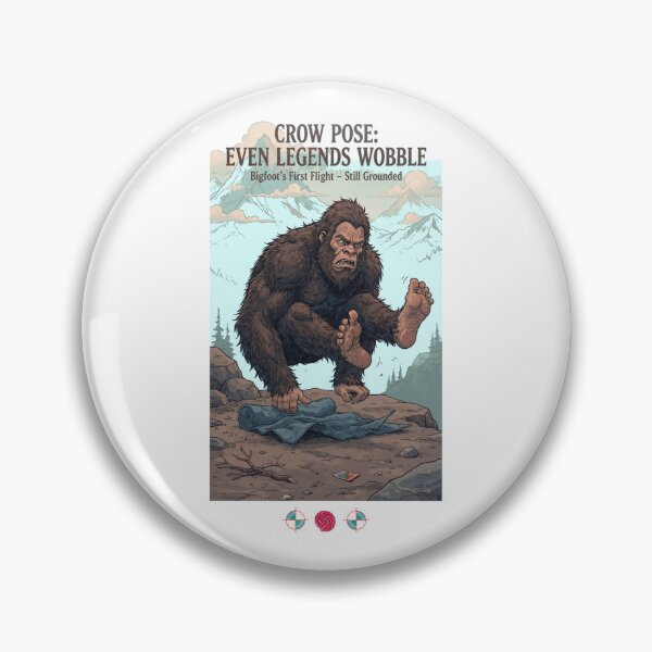 Item preview, Bigfoot Crow Pose: Even Legends Wobble – Funny Yoga Fail & Cryptid Humor designed and sold by Whimsy Trail Co.