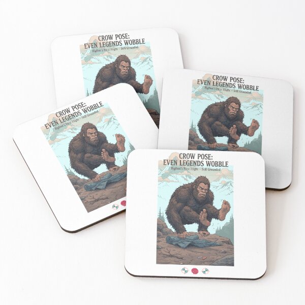 Item preview, Bigfoot Crow Pose: Even Legends Wobble – Funny Yoga Fail & Cryptid Humor designed and sold by Whimsy Trail Co.