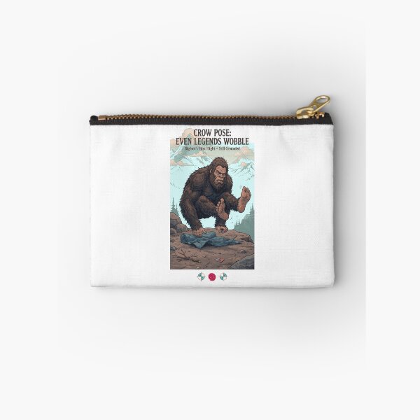 Item preview, Bigfoot Crow Pose: Even Legends Wobble – Funny Yoga Fail & Cryptid Humor designed and sold by Whimsy Trail Co.