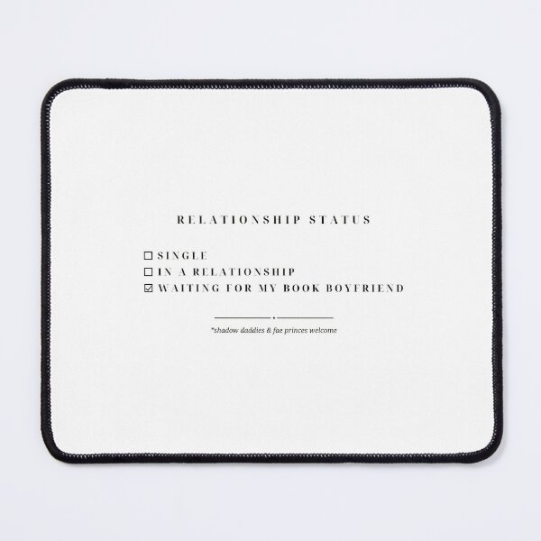 Item preview, Relationship Status — Funny Book Boyfriend Checkbox Design (Black) designed and sold by WellReadThreadz.