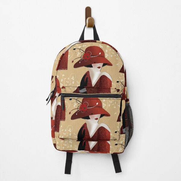 Item preview, Lady in red hat  designed and sold by Sonia Jones Art.