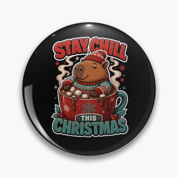 Item preview, Stay Chill This Christmas Capybara Cocoa designed and sold by Design Vibras.