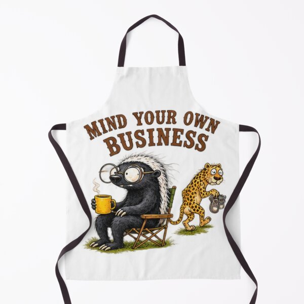 Item preview, Mind Your Own Business Honey Badger And Leopard designed and sold by paintingnou.