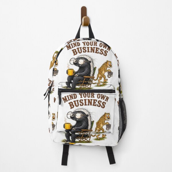 Item preview, Mind Your Own Business Honey Badger And Leopard designed and sold by paintingnou.