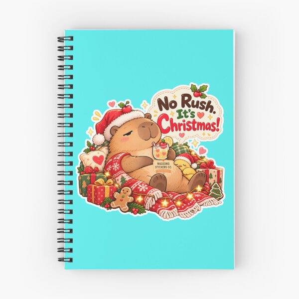 Item preview, NO RUSH. IT'S CHRISTMAS! 2026 BY NAGGINGSTICKERSCO. NAGGING CAPYBARA'S A VERY NAGGING CHRISTMAS! COLLECTION | AQUA Edition | No.01 designed and sold by LaMaisonOfMY.