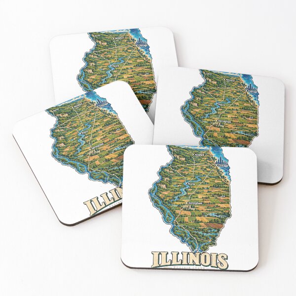 Item preview, Vintage Illinois Travel Souvenir Landmark Gift designed and sold by MichaeIRellov.