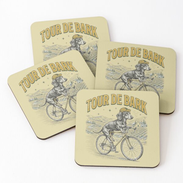 Item preview, Tour de Bark Funny Cycling Dog designed and sold by FurRealStudioCo.