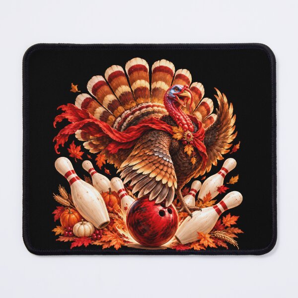 Item preview, Turkey Strike Bowling – Thanksgiving Bowling Design designed and sold by VikArt7.