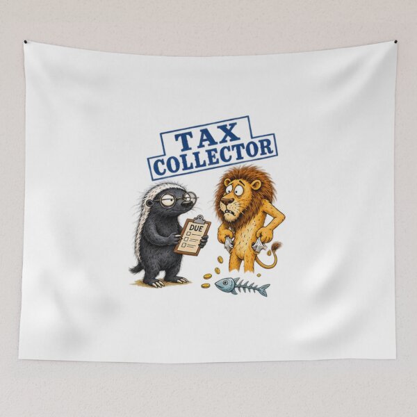 Item preview, Tax Collector Honey Badger And Lion designed and sold by paintingnou.