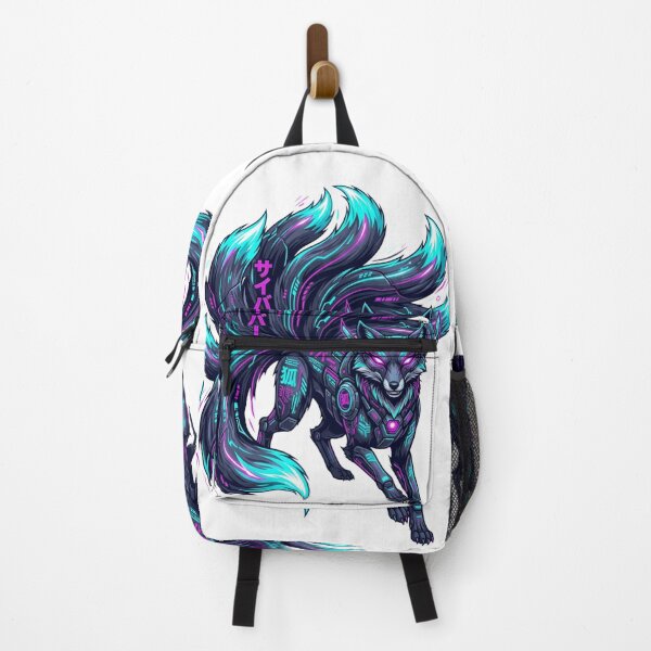 Item preview, Cyberpunk Nine Tailed Kitsune Fox Art designed and sold by RoyalDeluxGo.