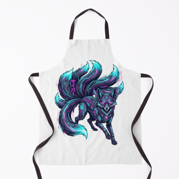 Item preview, Cyberpunk Nine Tailed Kitsune Fox Art designed and sold by RoyalDeluxGo.