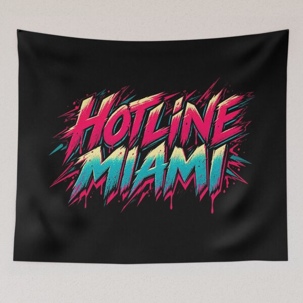 Item preview, Hotline Miami Neon Retro Gaming designed and sold by Pandaburba.