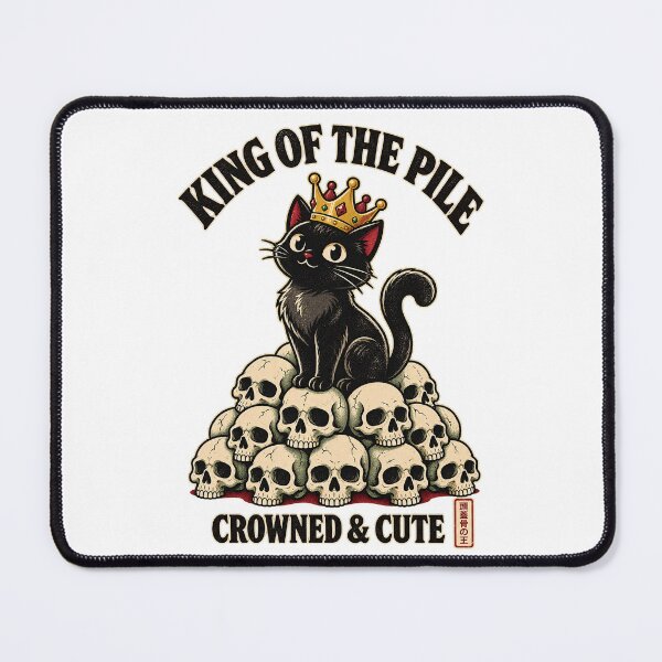 Item preview, King Of The Pile Crowned Cat designed and sold by tollaru.