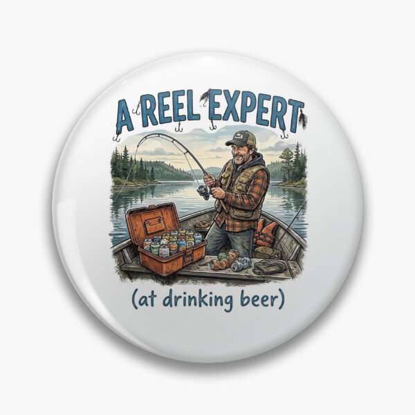 Item preview, A Reel Expert At Drinking Beer – Funny Fishing/Redneck designed and sold by GraceMadeArt.
