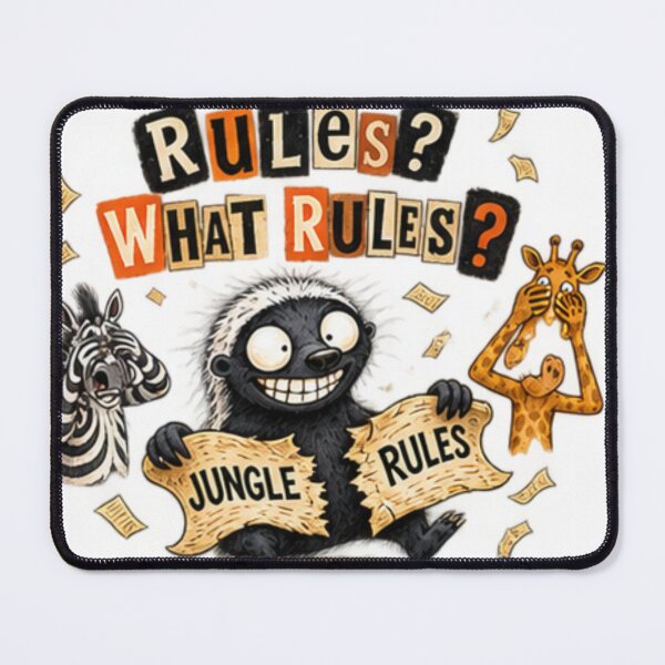 Item preview, Rules What Rules Honey Badger Jungle designed and sold by paintingnou.