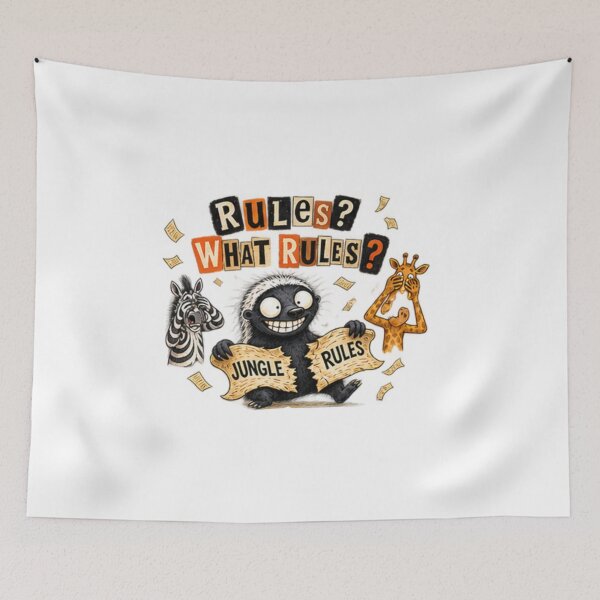 Item preview, Rules What Rules Honey Badger Jungle designed and sold by paintingnou.