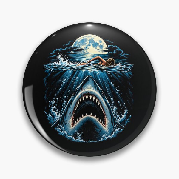 Item preview, Jaws Great White Shark Ocean Horror designed and sold by Pandaburba.