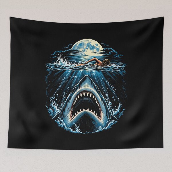 Item preview, Jaws Great White Shark Ocean Horror designed and sold by Pandaburba.