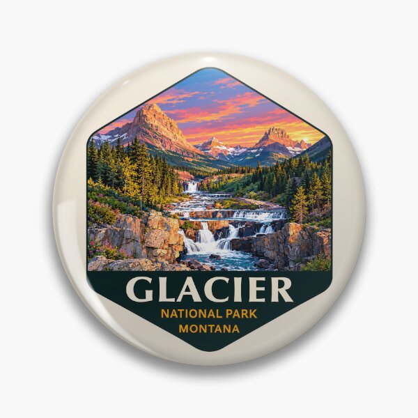 Item preview, Glacier National Park Sticker designed and sold by Gideon Emmerich.