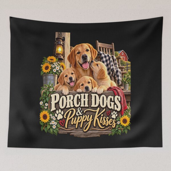 Item preview, Porch Dogs & Puppy Kisses designed and sold by PawPlanetPro.