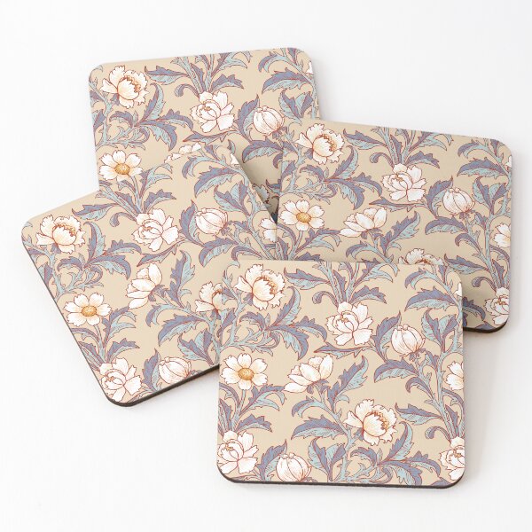 Item preview, Granny Couch Floral - William Morris Inspired - Soft Beige designed and sold by TigaTiga.