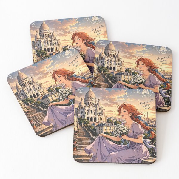 Item preview, France — Sacré-Cœur Basilica — A Romantic Sunset Above the Rooftops of Paris designed and sold by DibujandoPorfa.