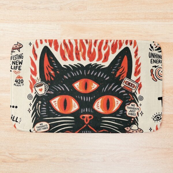 Item preview, A Purr-fectly Roasted Cassette Cafe: Three Eyes on the Fire-Chill Prize designed and sold by Print Fiction.