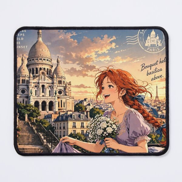 Item preview, France — Sacré-Cœur Basilica — A Romantic Sunset Above the Rooftops of Paris designed and sold by DibujandoPorfa.