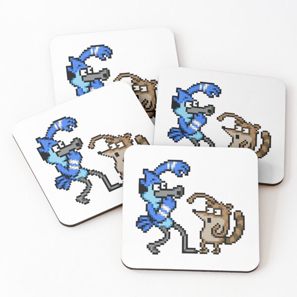 Item preview, REGULAR SHOW - PIXEL MORDECAI & RIGBY  designed and sold by circliqueart.